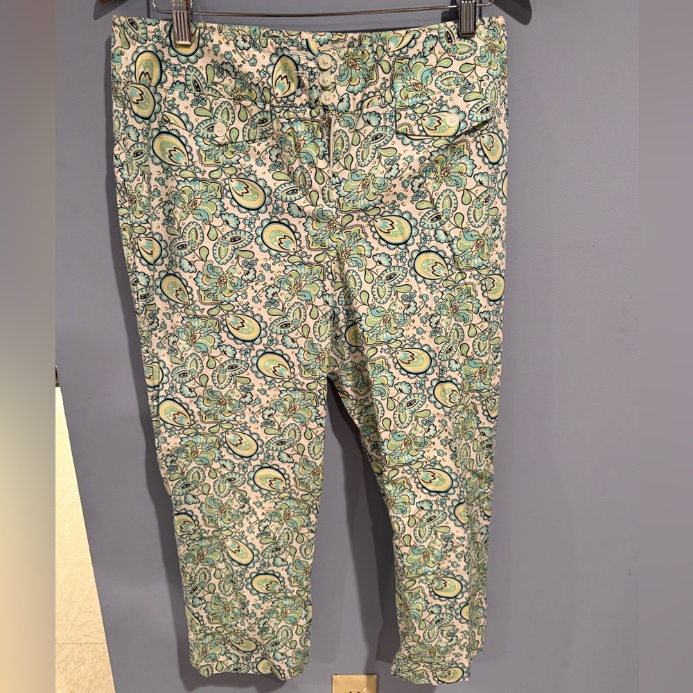 LOFT Floral Paisley Crop Pants